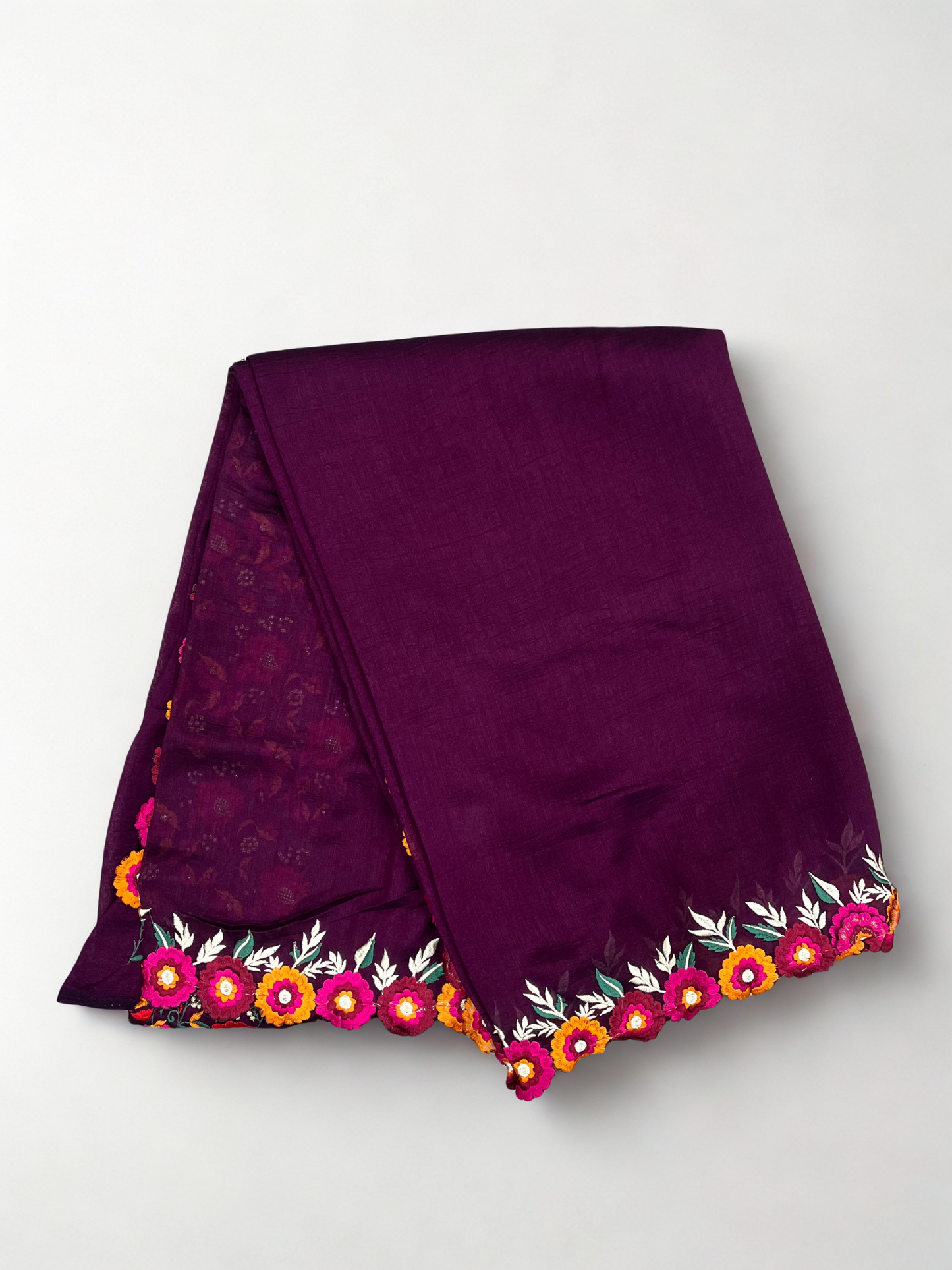 Vibrant Vichitra Silk Saree with Thread Work Border & Blouse