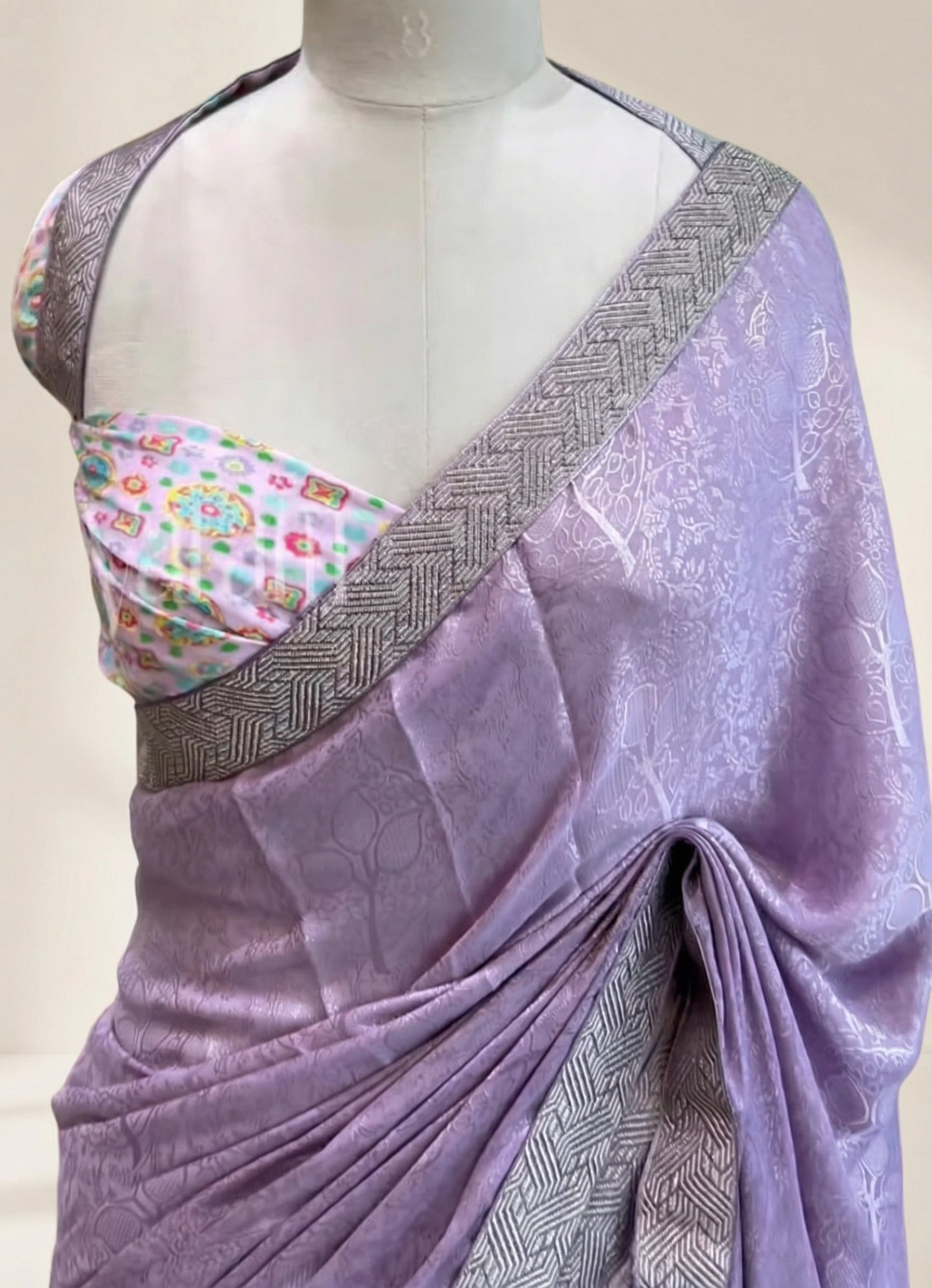 Premium Georgette Saree with Chevron Zari Border for Festive & Party Wear