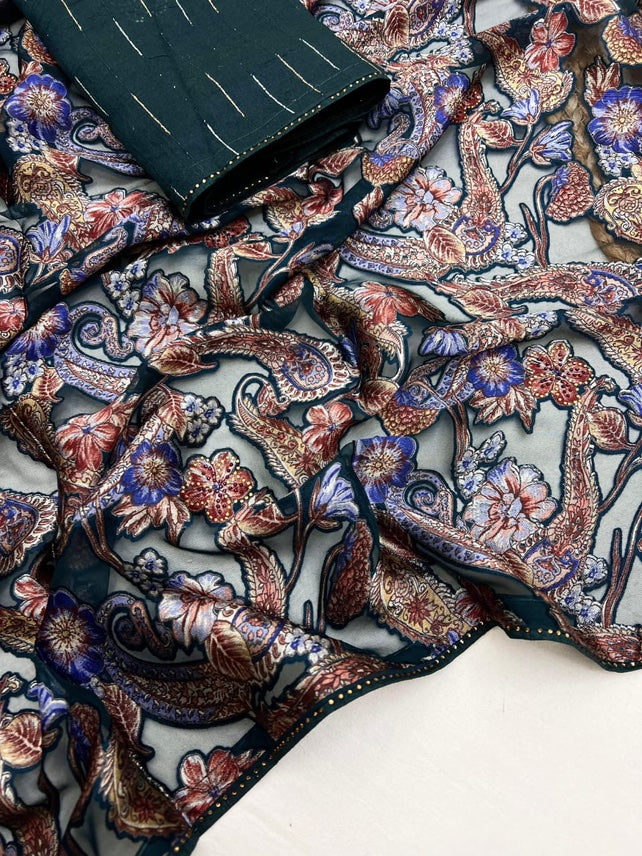 Floral dreams, woven in Brasso Silk Saree