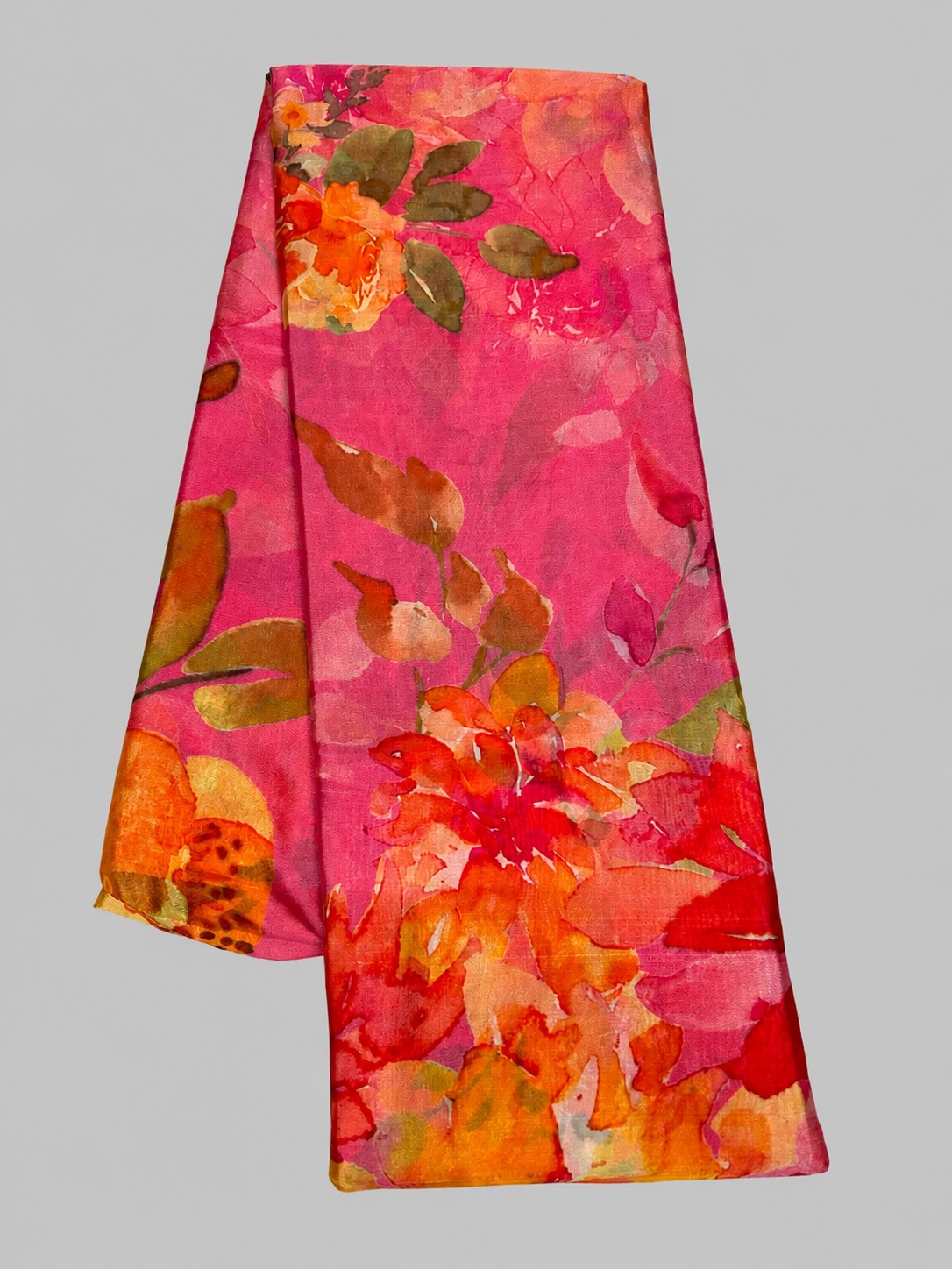 Chinnon Digital Large-Scale Watercolour Floral Print Saree