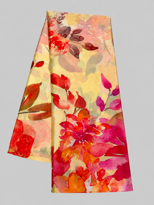 Chinnon Digital Large-Scale Watercolour Floral Print Saree