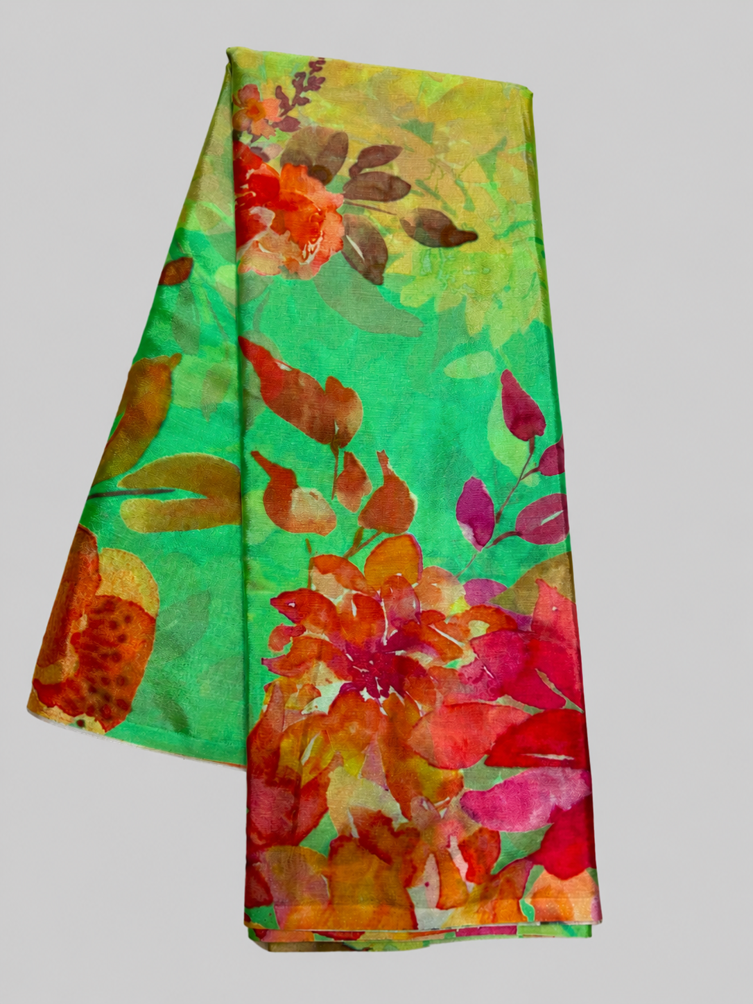 Chinnon Digital Large-Scale Watercolour Floral Print Saree
