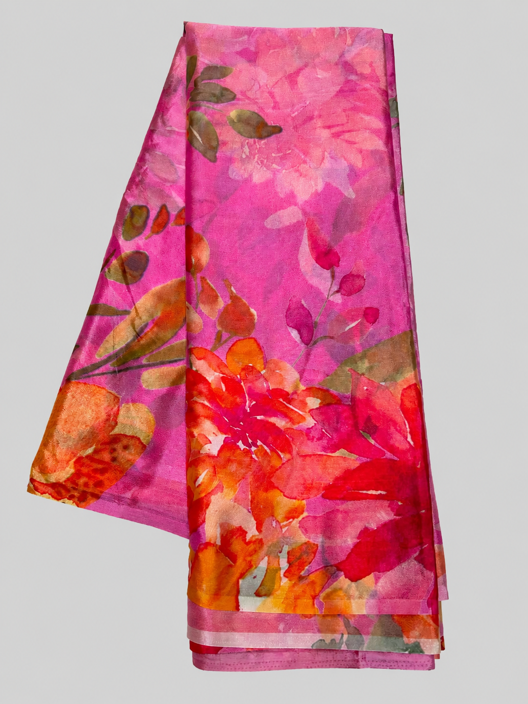 Chinnon Digital Large-Scale Watercolour Floral Print Saree