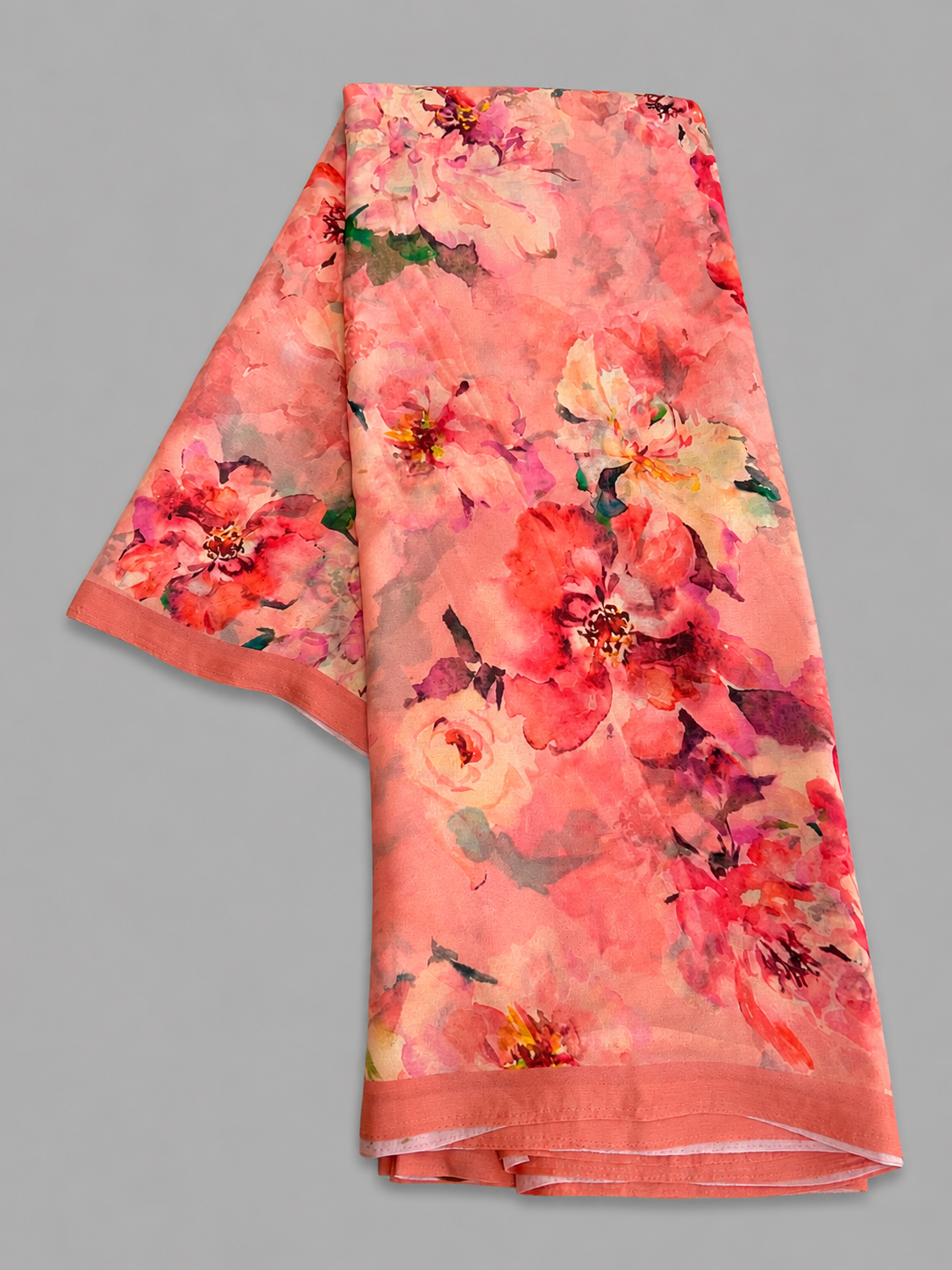 Premium Georgette Digital Floral Print Saree | Festive & Party Wear