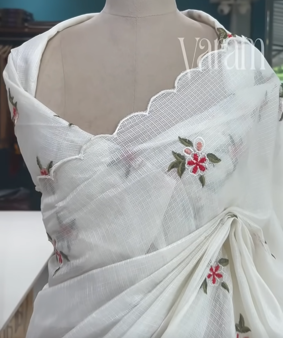 Graceful Kota Blend Saree with Elegant Embroidery
