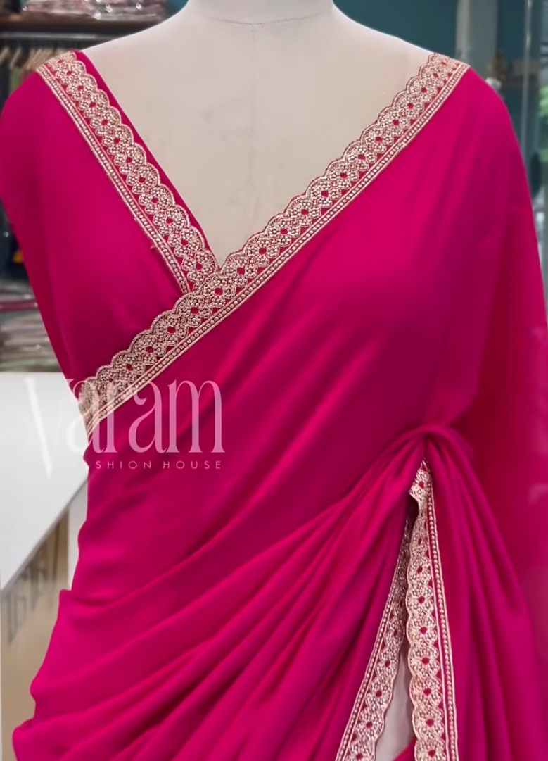 Pita-Work Charm Vichitra Silk Saree