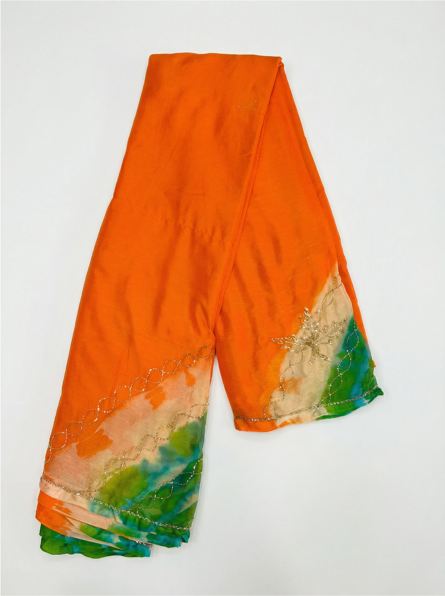 Lightweight Chiffon Saree with Shibori Tie-Dye Design